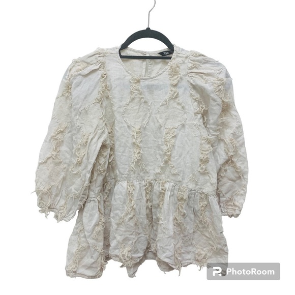 Zara Voluminous Fringe Blouse - Picture 2 of 14